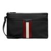 Logo Zip Closure Leather Clutch Men Clutch Black White Red 6310504