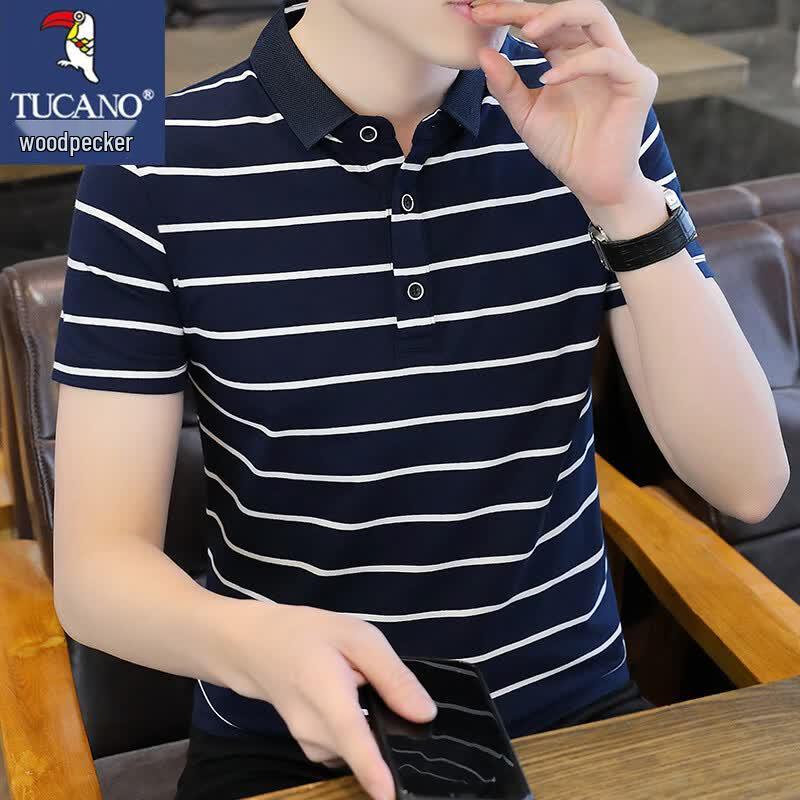 TUCANO Men s Striped Polo T-Shirt M