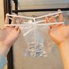 Women's Lace Transparent Sexy Underwear Bow Hollow Low Waist Cotton Crotch Triangle Pants