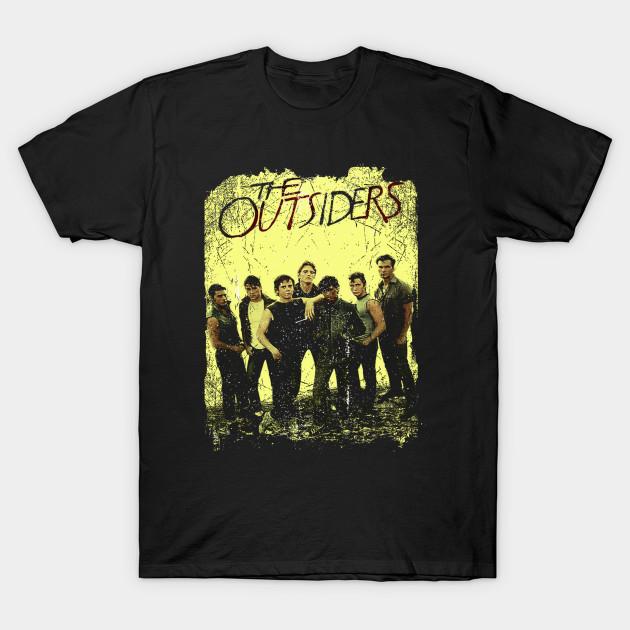 Men Black Print T-shirt Greasers Unite Embrace The Rebel Spirit And Fight For Survival Of Outsiders  Characters No-Cut Transfer Paper Print Cotton Tsh M чёрный