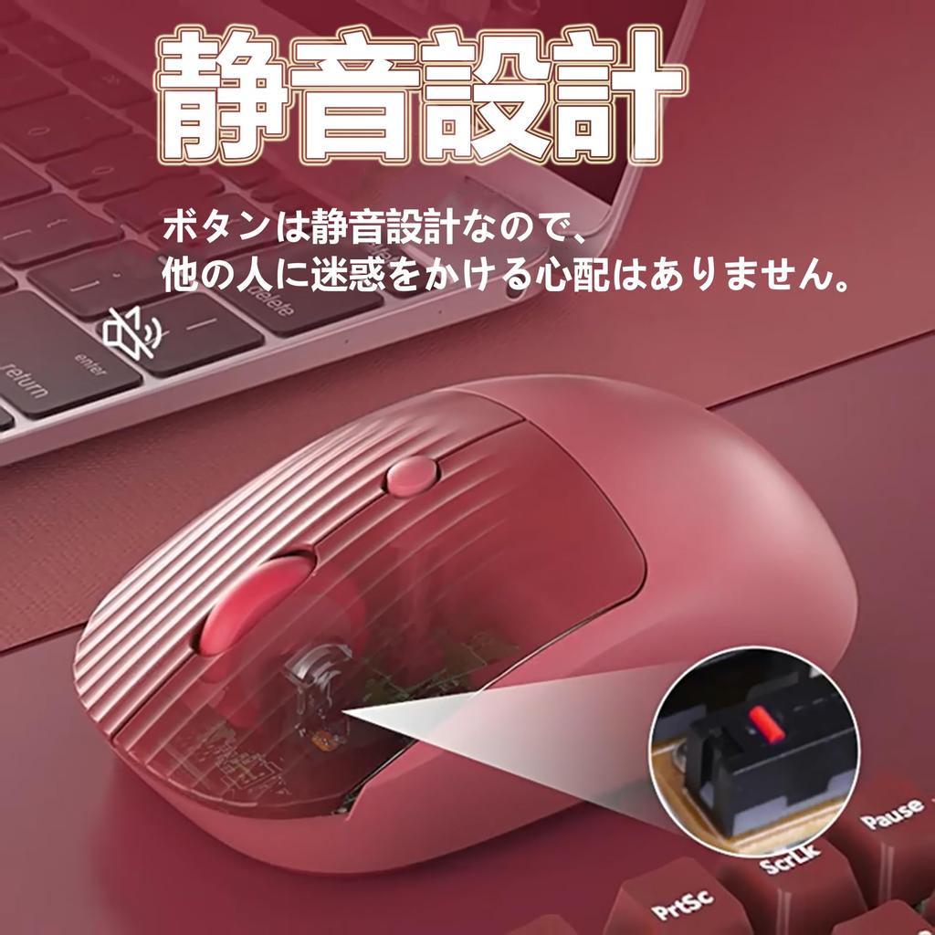 Small 2.4Ghz Wireless Mouse, Cute and Stylish, Quiet, Lightweight, Portable, Type-C Charging, Compatible with Laptops, Computers, Android, Mac, iOS,