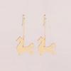 Alma Horse Handmade Brass Earrings