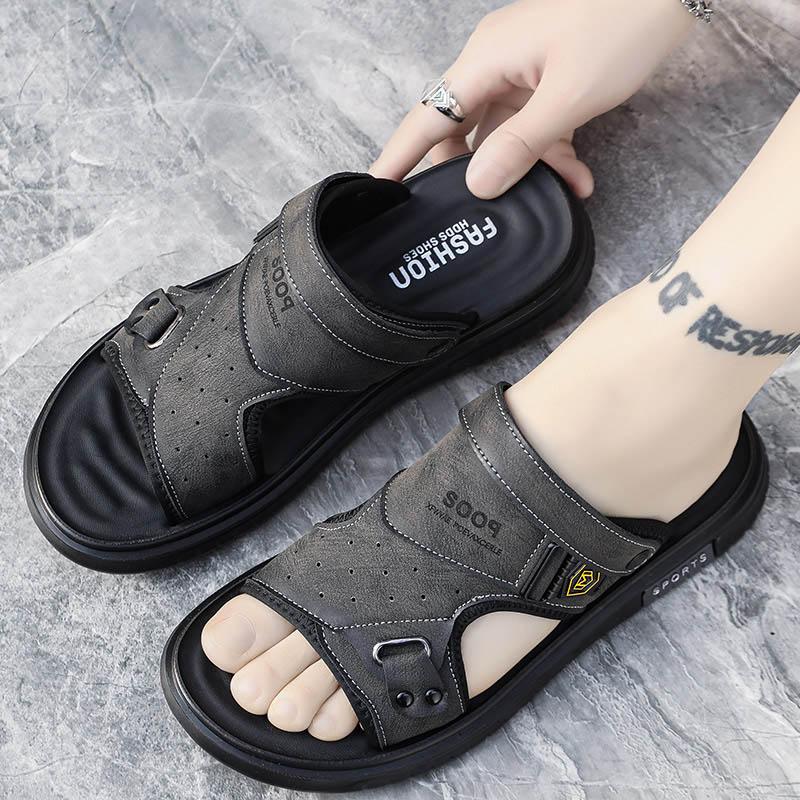 2024 Summer Men's Outdoor Sandals Soft Sole Non-slip Flip-flops Home Indoor Flat Slippers Fashion Beach Flip-flops Sandals