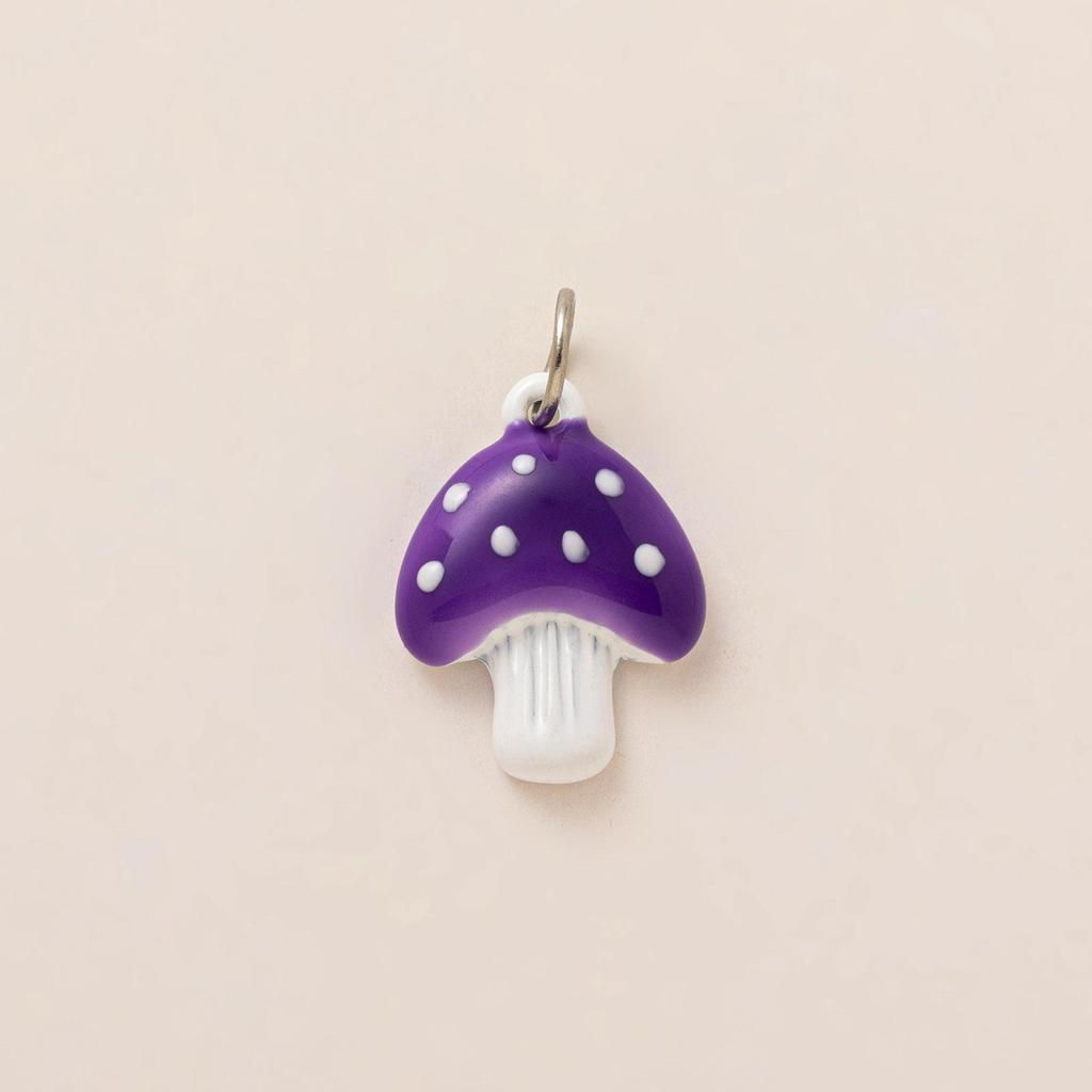 18K Gold Electroplated Stainless Steel Mushroom Pendant