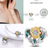 Copper Yellow Series Fashion Gold Sunflower Heart Charm Beads Fit Original Bracelet Party Diy Jewelry Gift
