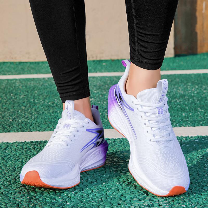 Professional Running Shoes Couple's Damping Sneakers Breathable Mesh Tennis Basketball Trainers Elastic Training Shoes