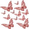 3D Butterfly Wall Stickers Hollow Design for Living Room Bedroom Hallway Decor Indoor Wall Art Wedding Party PET Decoration