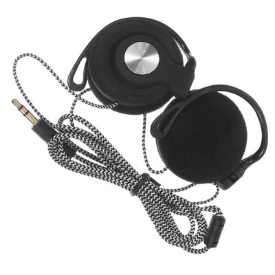 3.5mm Black Clip On Ear Headphones Earhook Earphone Headset Stereo for Mp3 Player Computer TV Comfortable Ear Pads
