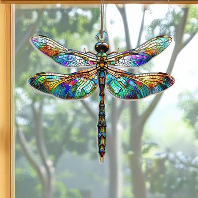 1pc 1Pc Colorful Dragonfly Acrylic Hanging Ornaments Valentine's Day Decoration, Four Seasons Decoration, Novelty Home Decor