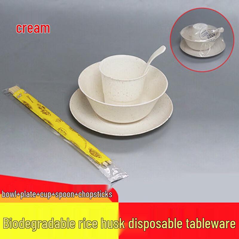 Pabei Biologisch abbaubares Einweggeschirr-Set