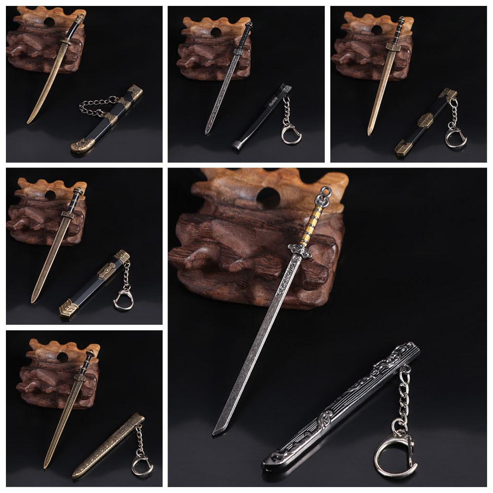 Ancient Weapon Key Chain 12cm Scabbard Key Ring Mini Sword KeyChain  Gift