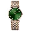 Longines Série Elegante Movimento a Quartzo 30 Metros à Prova d'Água Relógio Feminino 29mm Mostrador Verde Caixa de Aço Inoxidável Pulseira de Aço Inoxidável L4.512.1.08.7