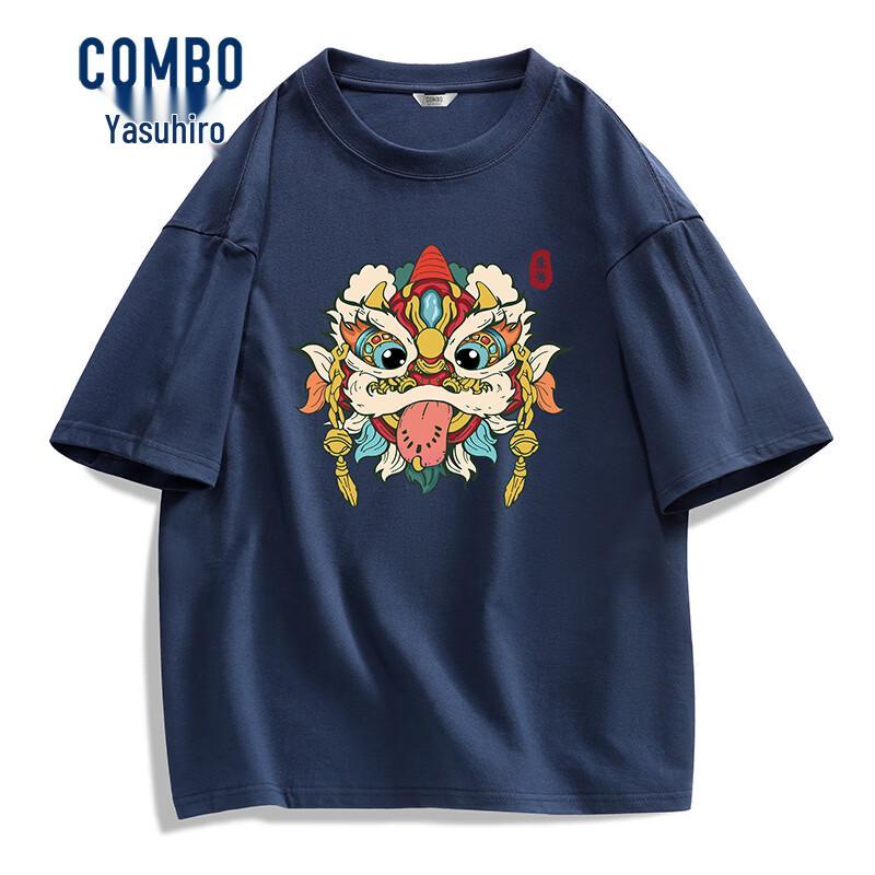 

Мужская футболка с коротким рукавом, свободного кроя, из чистого хлопка 180