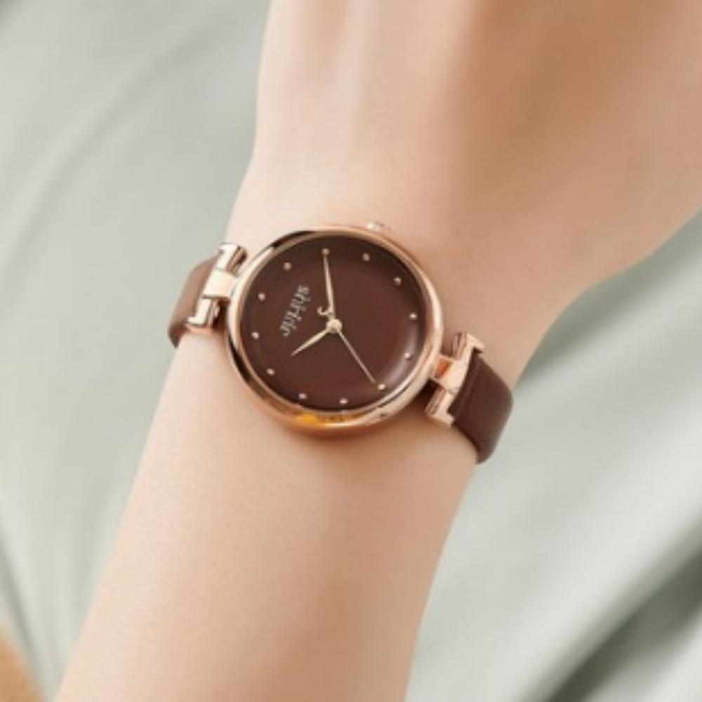Julius Design Women's Caramel Leather Band Wristwatch A-1313 (Option 4)