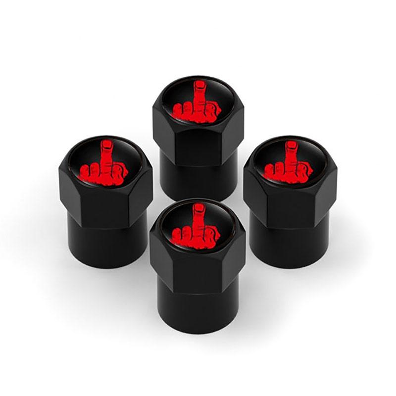 4Pcs/Set Tire Valve Caps Premium Metal Rubber Seal Tire Valve Stem Caps Dust Proof Covers Universal fit for Cars Accessories Stem Caps1