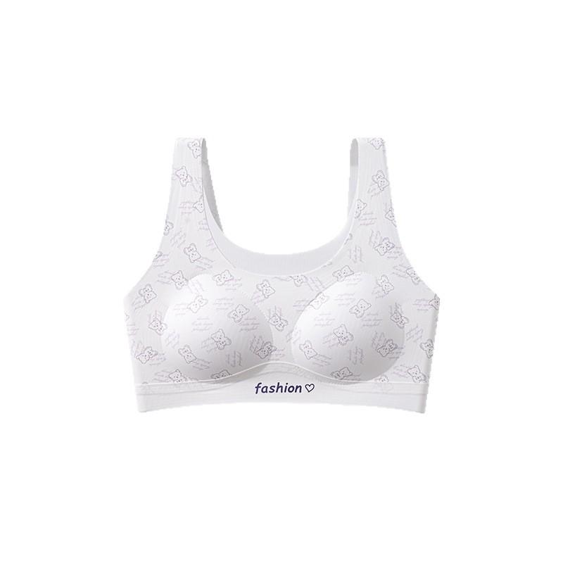 Girls' sports vest shockproof second and third stage development period girls' underwear light material seamless bra women