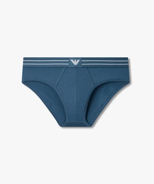 

[Emporio Armani Underwear] Men s Stripe Banding Cotton Brief 0816111049 [Shipped from Korea] 100% Authentic Blue Green - XL