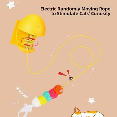Creative Electric Door Hanging Automatic Lifting Funny Elastic Rope Pet Pet Self Play Elastic Rope Interactive Cat Yoyo Ball
