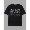 European Size Short-Sleeve T-Shirt Featuring Social Slogans Streetwear Design, Graffiti Letters, Suitable for Men Summer Wear