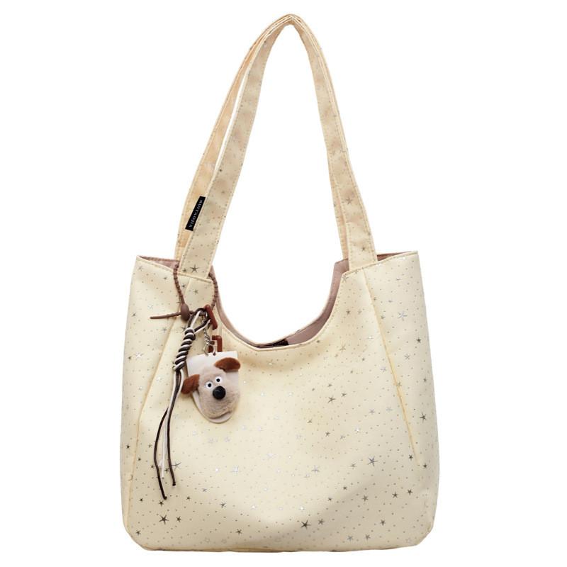 Crossborder Fashion Canvas Handbag For Daily Casual Use With Polka Dot Design