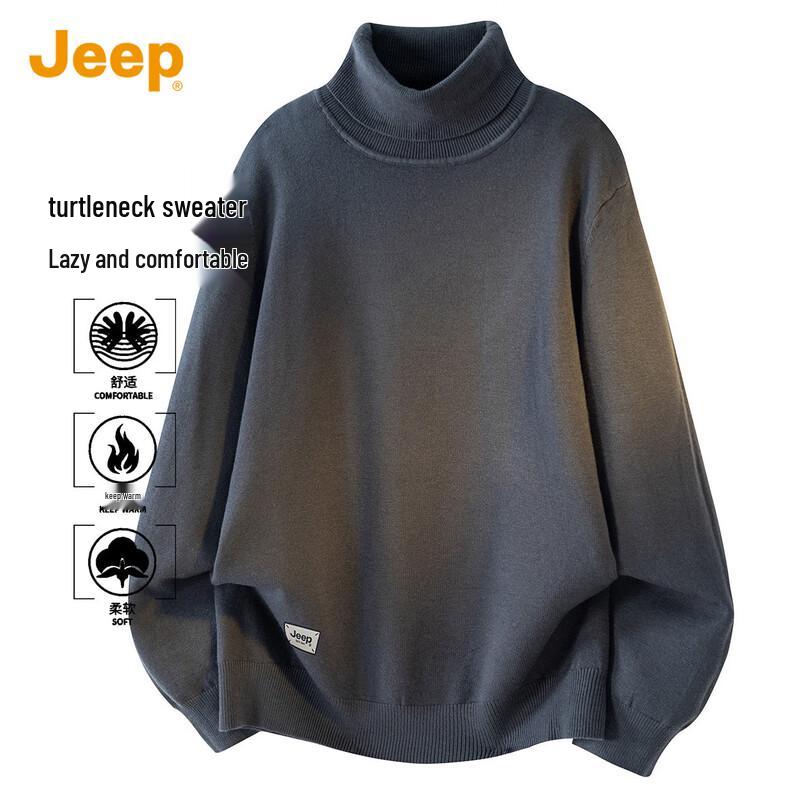 JEEP 2025 Autumn/Winter Men s Warm High-Neck Wool Blend Sweater 4XL}]} 100231518291