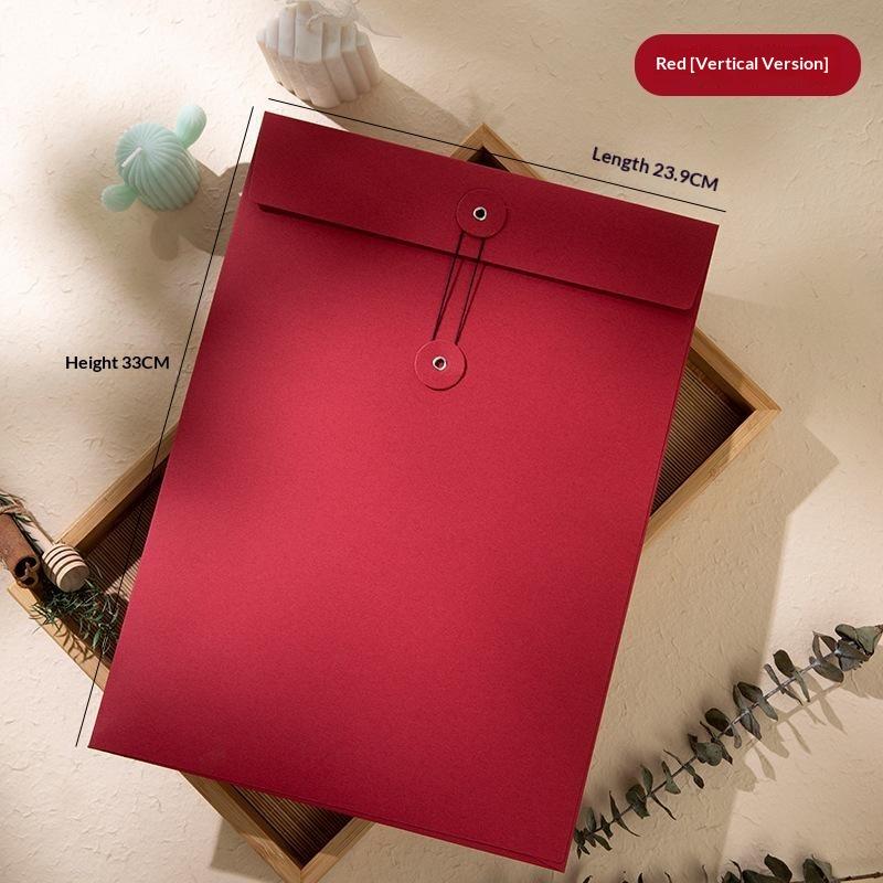 Durable Thickened Kraft Paper Envelopes String Tie Closure A4 A5 A6 Sizes Invoice Document Storage Pouch for Office Workers