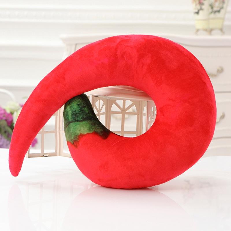 Tcmy Fashion Peeled Prawns Plush U Neck Pillow For Travel And Nap Shrimp Cushion Jelly Toy
