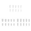 100Pcs 3 Styles Manicure Tips Easy to Apply Excellent Transparent Seamless Full Coverage False Nails