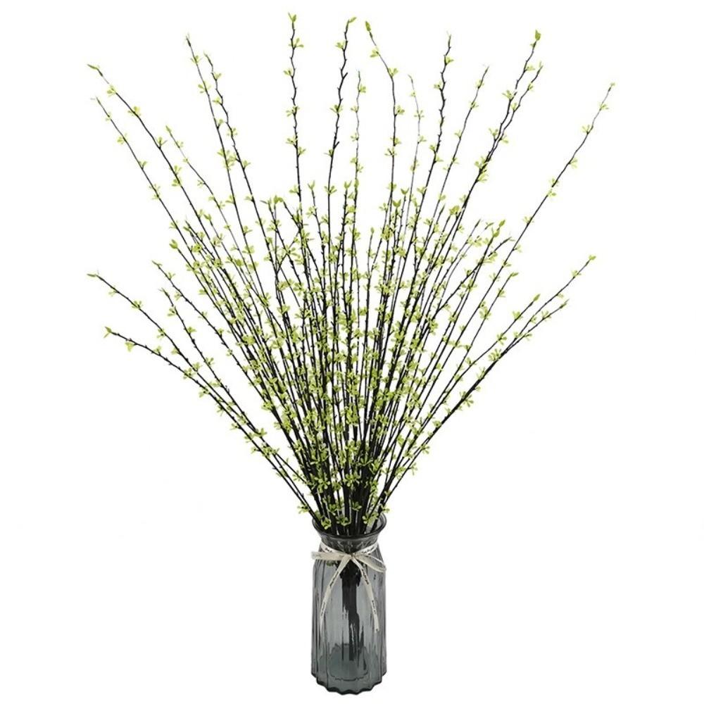 Long Stems Willow Sprout Plants Floating Branch Green Plum Bouquet  Photography Props