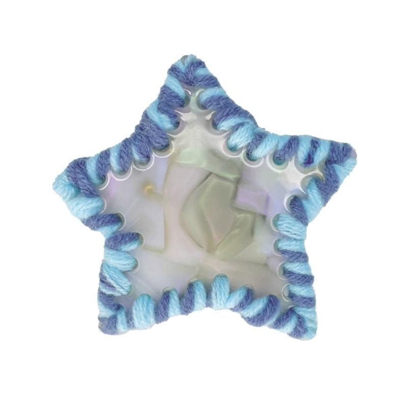 

Sweet Cute Pentagrams Hair Side Clip Handmade Bangs Clip Hairpin Hair Accessories Girl Women Elegant Barrette Headdress синій