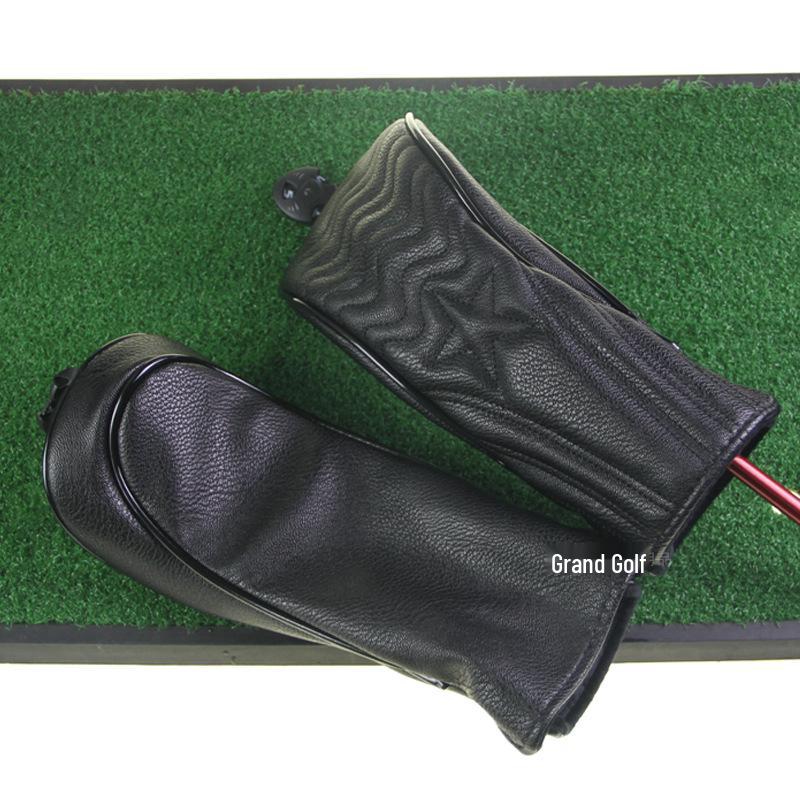 Wasserdichtes PU-Golfschlägerhauben-Set für Hölzer mit Sternenmuster (1/3/5/UT) - Erhältlich in 2 Farben.