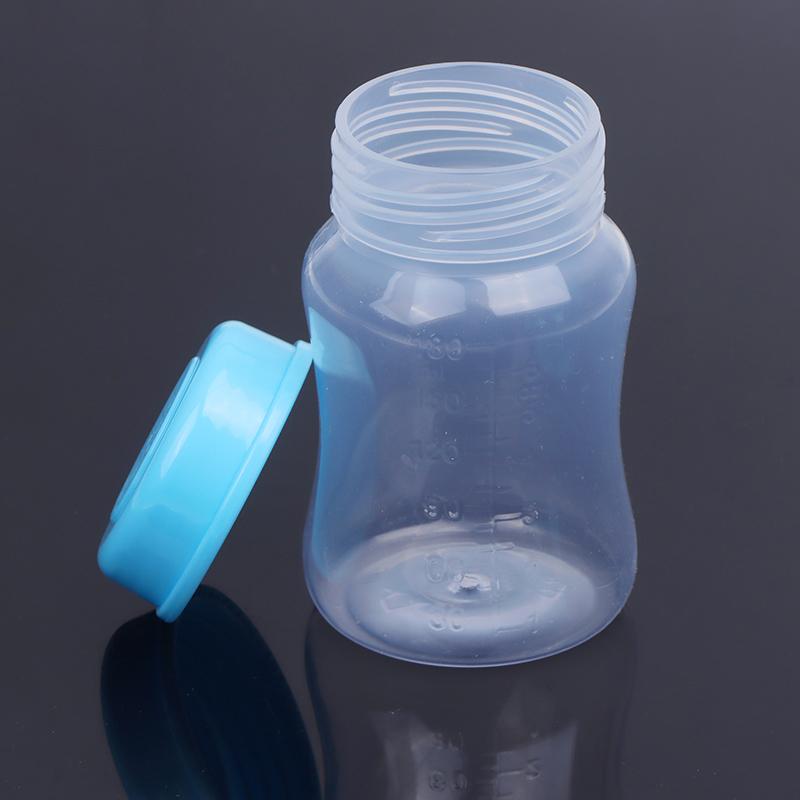 Grün/Blau 180ml Muttermilch-Aufbewahrungsflasche Weithals Säugling Neugeborenes Lebensmittel Gefrierschrank Frischebecher