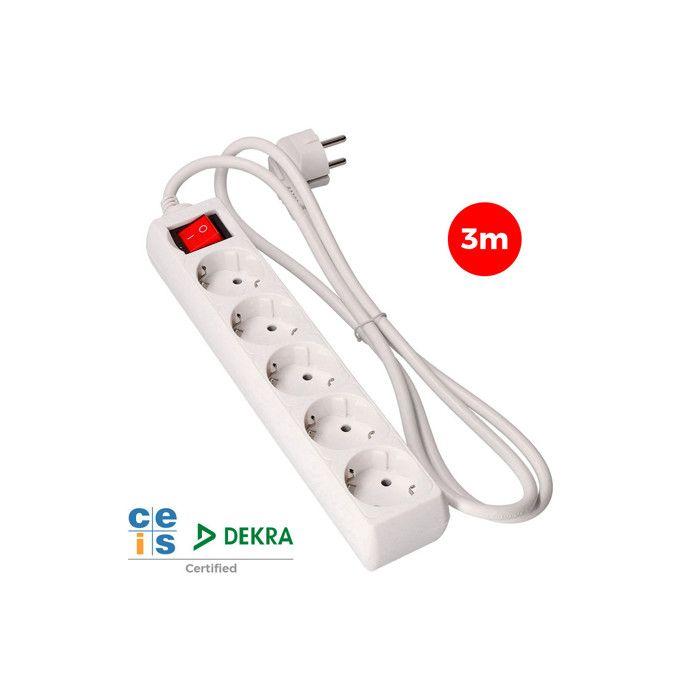 Bloc EDM - 5 Prises Avec Interrupteur - 16A - 3m - 41045