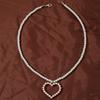 Fashion Personalized Love Pearl Necklace Jewelry Women'S Same Light Luxury Collarbone Chain Earrings Set