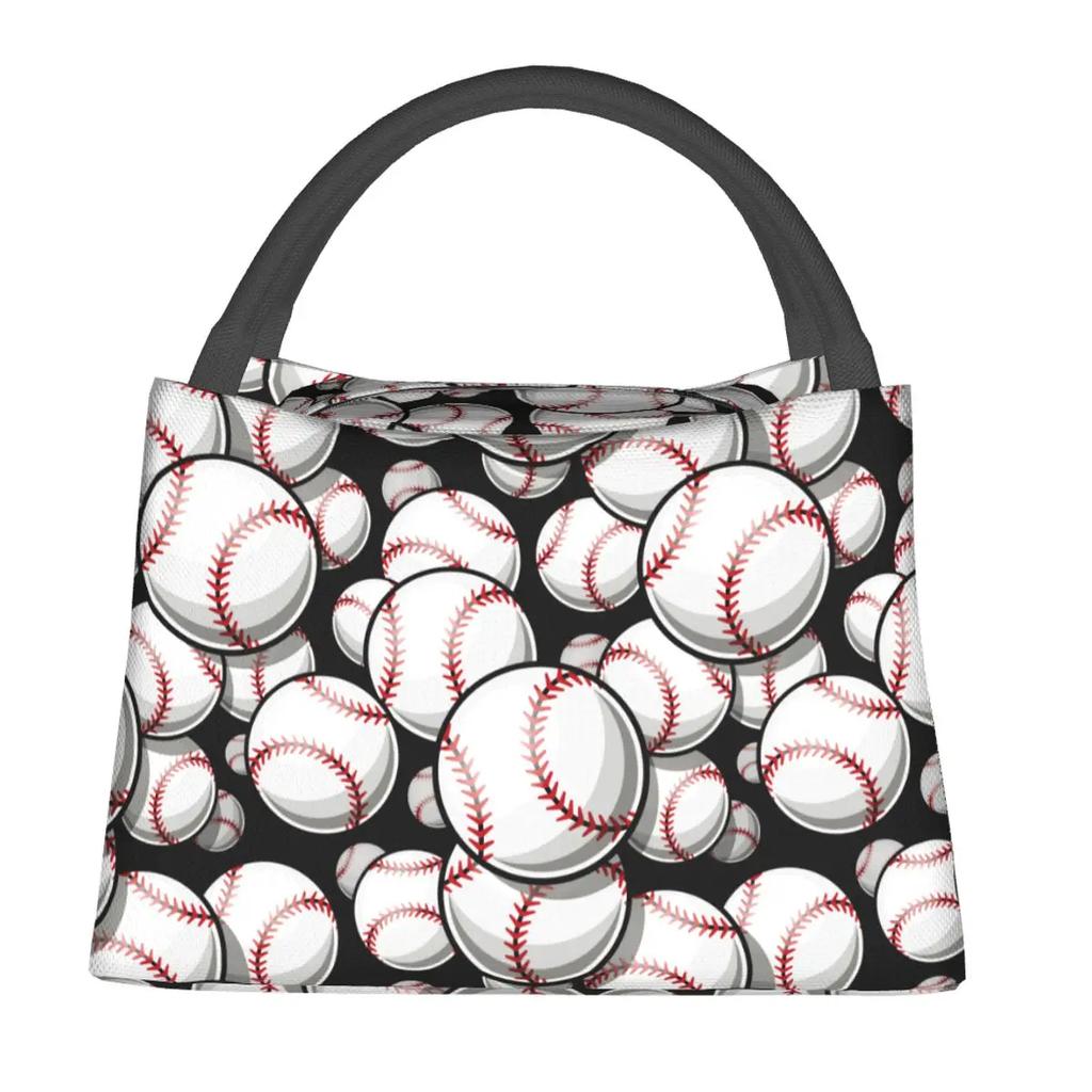 Geantă de prânz portabilă izolată Oxford pentru mingi de baseball sport, geantă termică termică, cutie de prânz pentru picnic, cutie termică pentru alimente reci