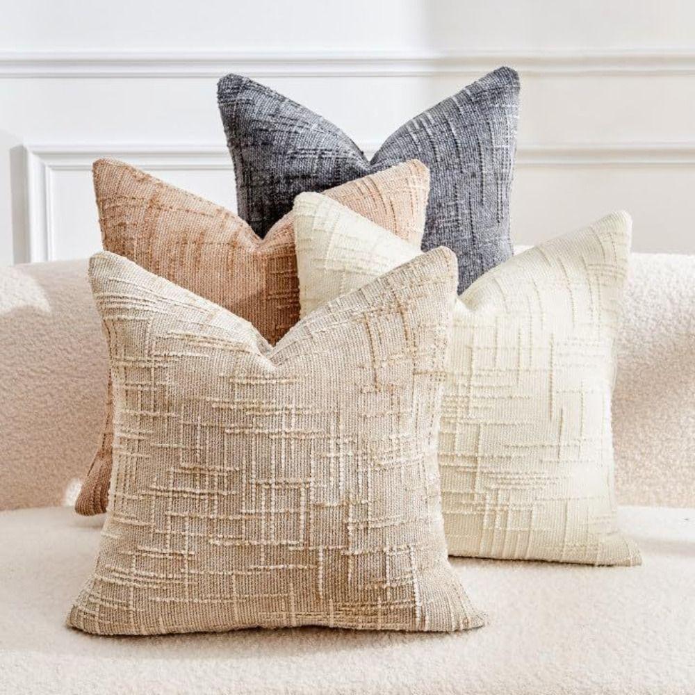 Japanese Style Throw Pillow Case Solid Color Sofa Pillowcase Lumbar Covers Cushion Cover Sofa