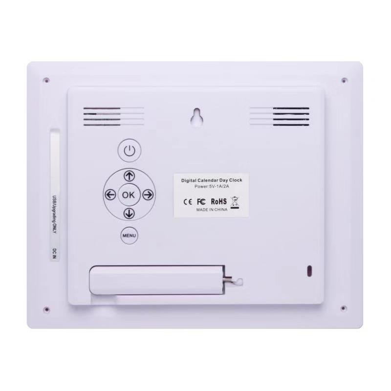 Adjustable Brightness Weather Clock Color Display Alarm Clock White 16MB 100-240V for Living Room
