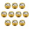 Castle Enterprise S Lucky Daruma Dolls Set of 10 Use Get-Up (Yellow) - [Commercial Set]