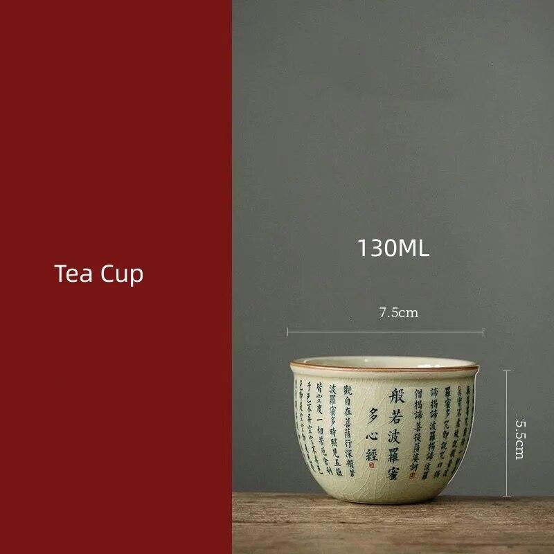 Tureen de ceai cu inimă retro Meridian Bol din ceramică Aparat de ceai Gaiwan Kung Fu Set de ceai Ceai de ceai Ceremonia de ceai