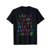 European Sizes Men' Russian Alphabet Cyrillic Script T-Shirt - Retro Language Learner Tee with Cyrillic Print, Russian for All-Season Casual Wear