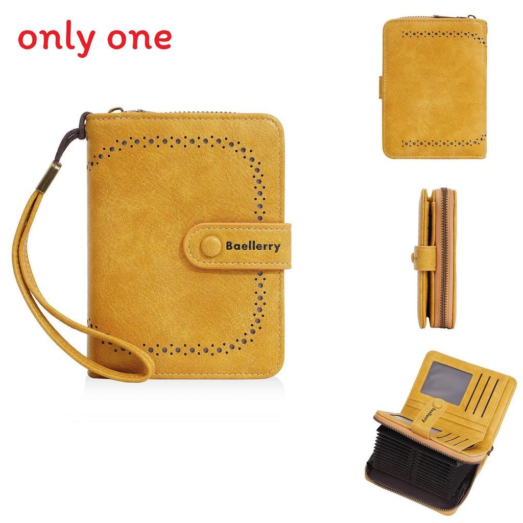 Pu Leather Womens Wallet Card Holder With Antitheft Design For Daily Use