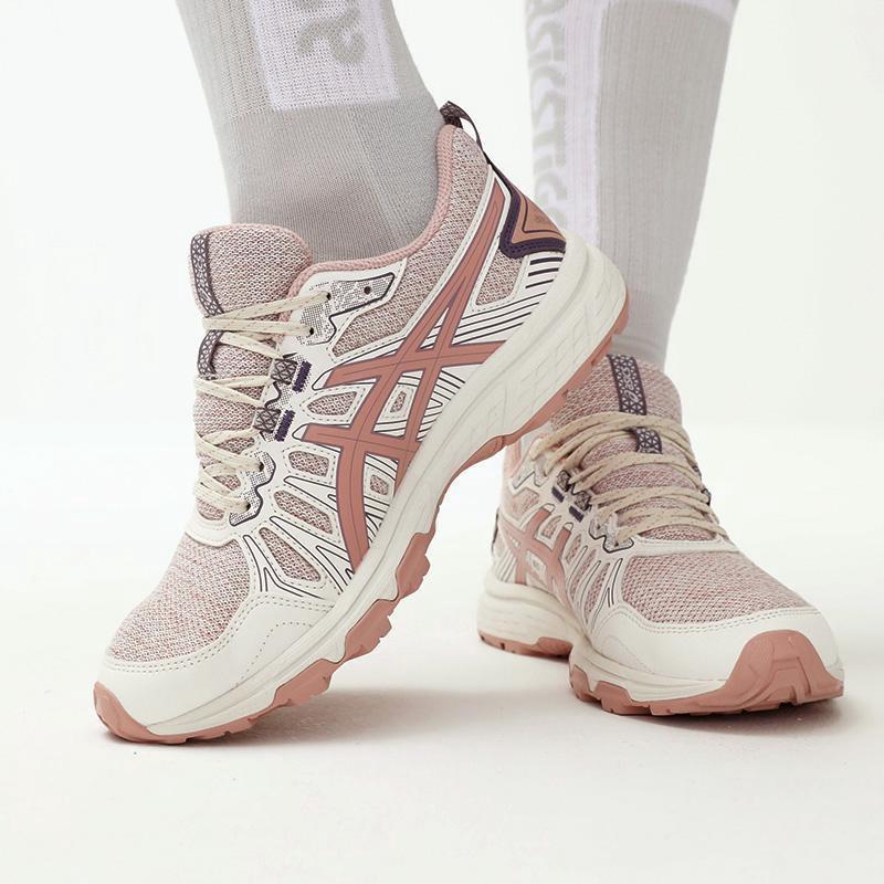 Asics Gel-Venture 7 MX Comfortable Lace-Up Mesh Synthetic Leather Cushioning Durable Breathable Low-Top Trail Running Shoes Women Sneaker 1012A818-201