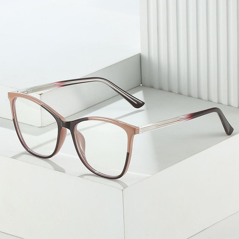 Ferrule Student Face Repair Glasses Frame Anti-Blue Light And Radiation-Resistant Cat'S Eye Tr Flat Mirror