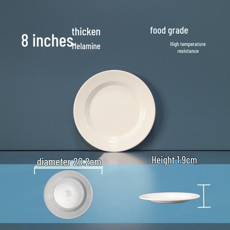 Белая круглая melamine обеденная тарелка коммерческого качества