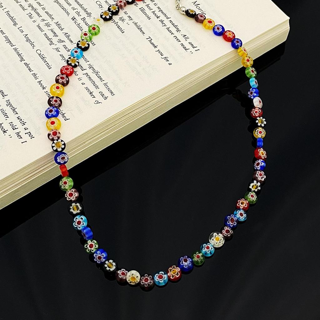 Vibrant Beaded Necklace: 2023 Hip Hop Spicy Girl Clavicle Accessory