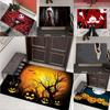Halloween 3D Horror Skeleton Pumpkin Illusion Doormat Non-Slip Decorative Floor Mat Indoor Outdoor Scary Halloween Home Decor