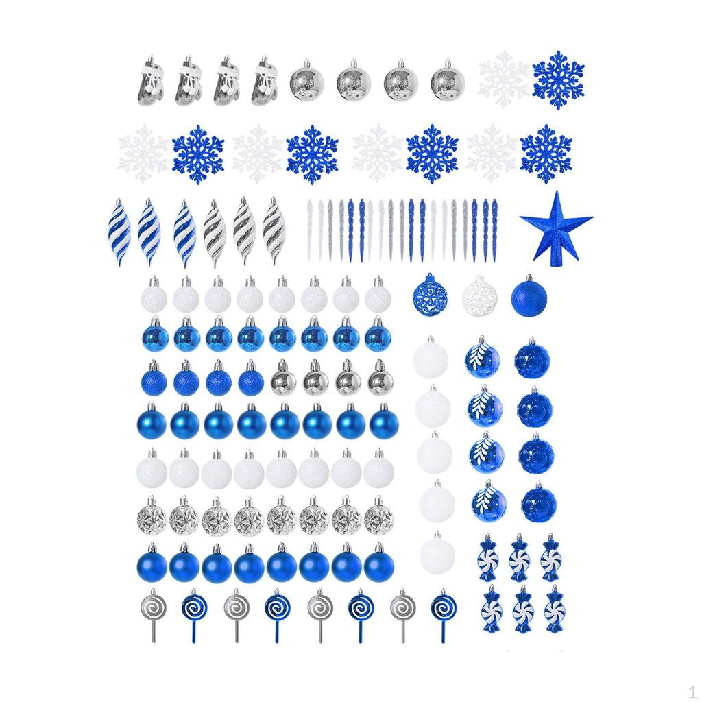 130 Pieces Christmas Hanging Ornaments Tree Decor Xmas Decorations for