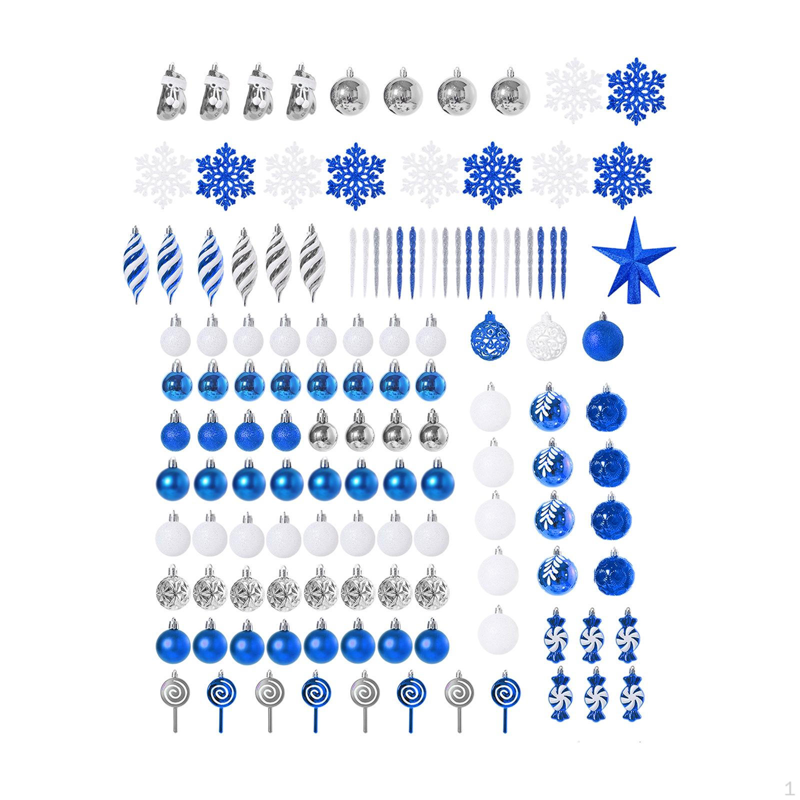 

130 шт. Рождественские подвесные украшения для елки Рождественские украшения для синий