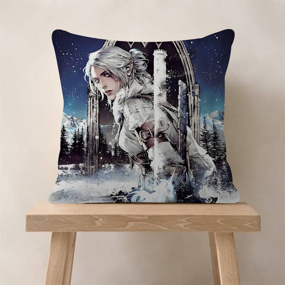 

Game The WWitcher Office Cushion Pillowcase Car Cushion CoverXCM Lumbar Pillowcase Sofa Pillowcover 30x30 cm