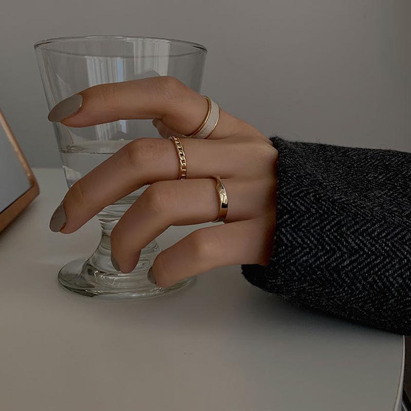 Adjustable Women's Ring Temperament Tide Ring Design Fashion Personality Commuter Style Index Finger Ring Wedding Party Jewelry Elegant Accessories